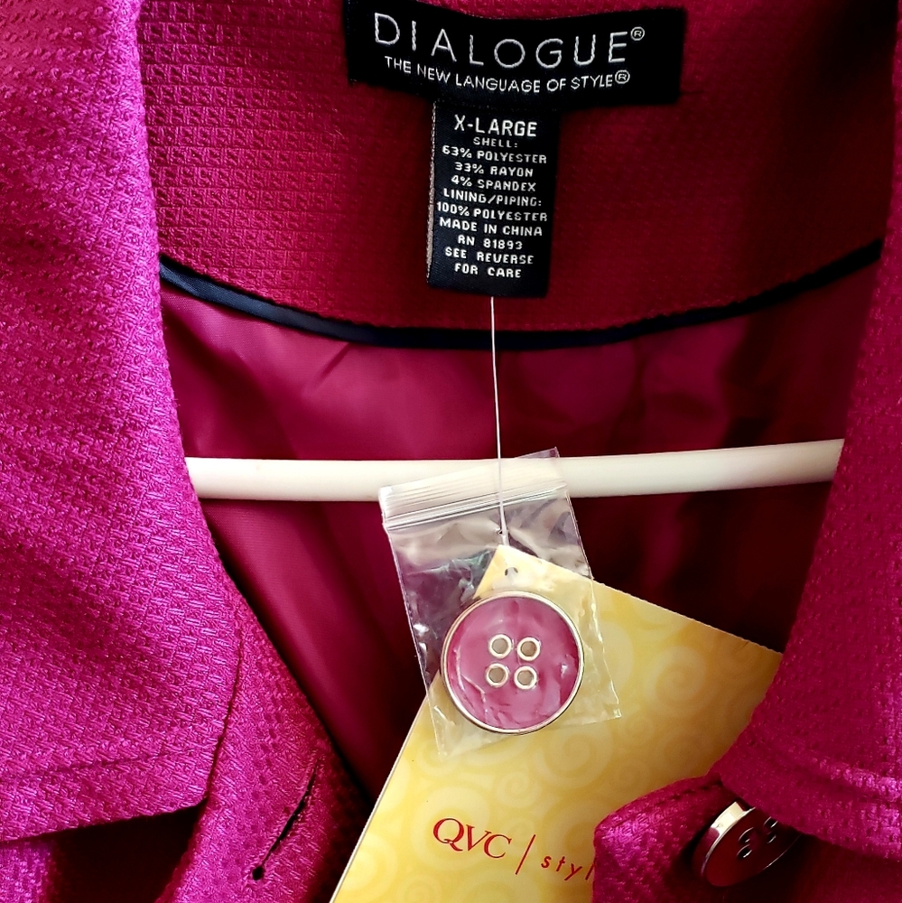 DIALOGUE - Beautiful Swing Coat / Car Coat - XL - NWT